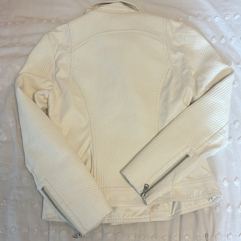 BEBE FAUX LEATHER BOMBER JACKET - Picture 2 of 7